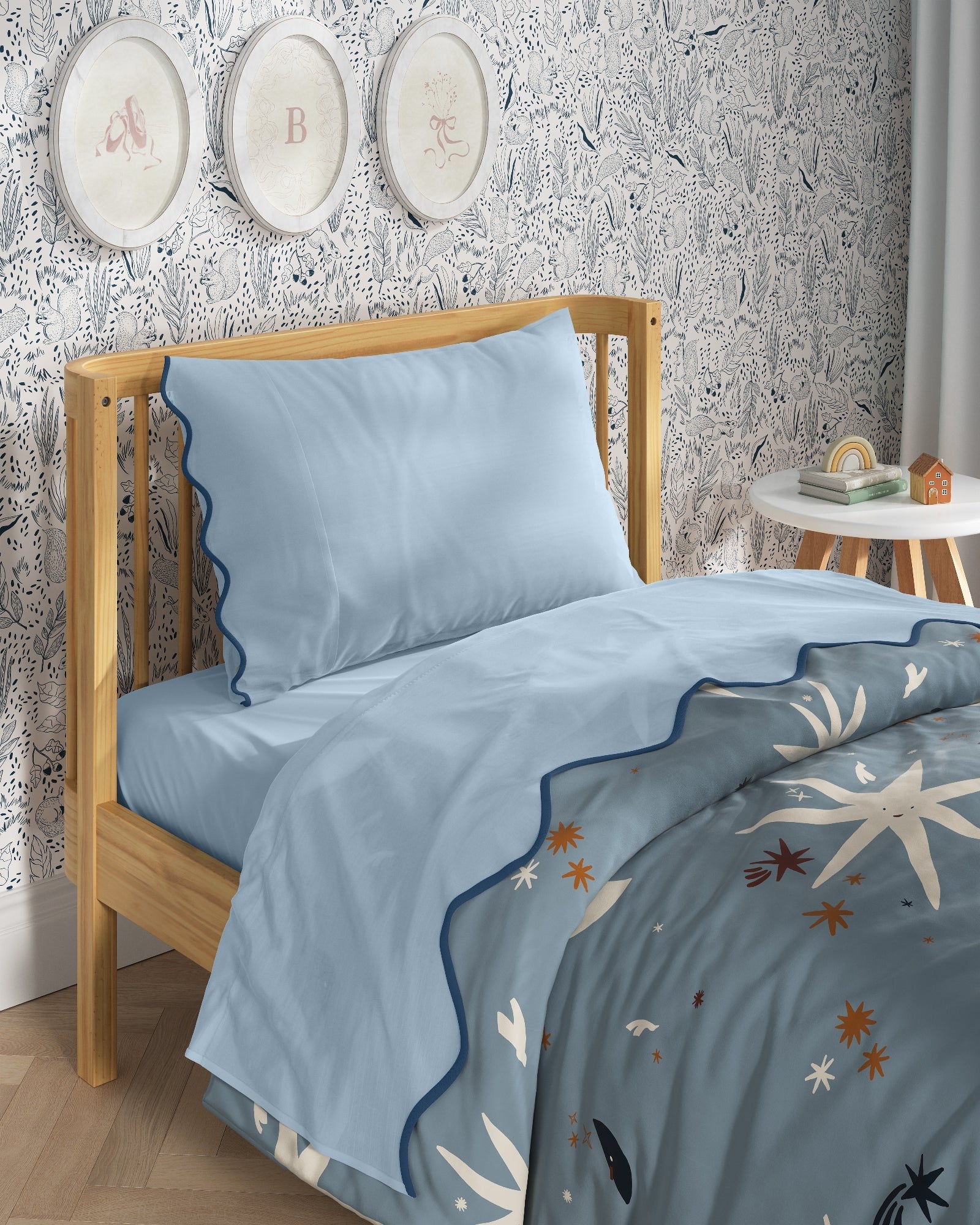 Scallop Edge Twin Sheet Set