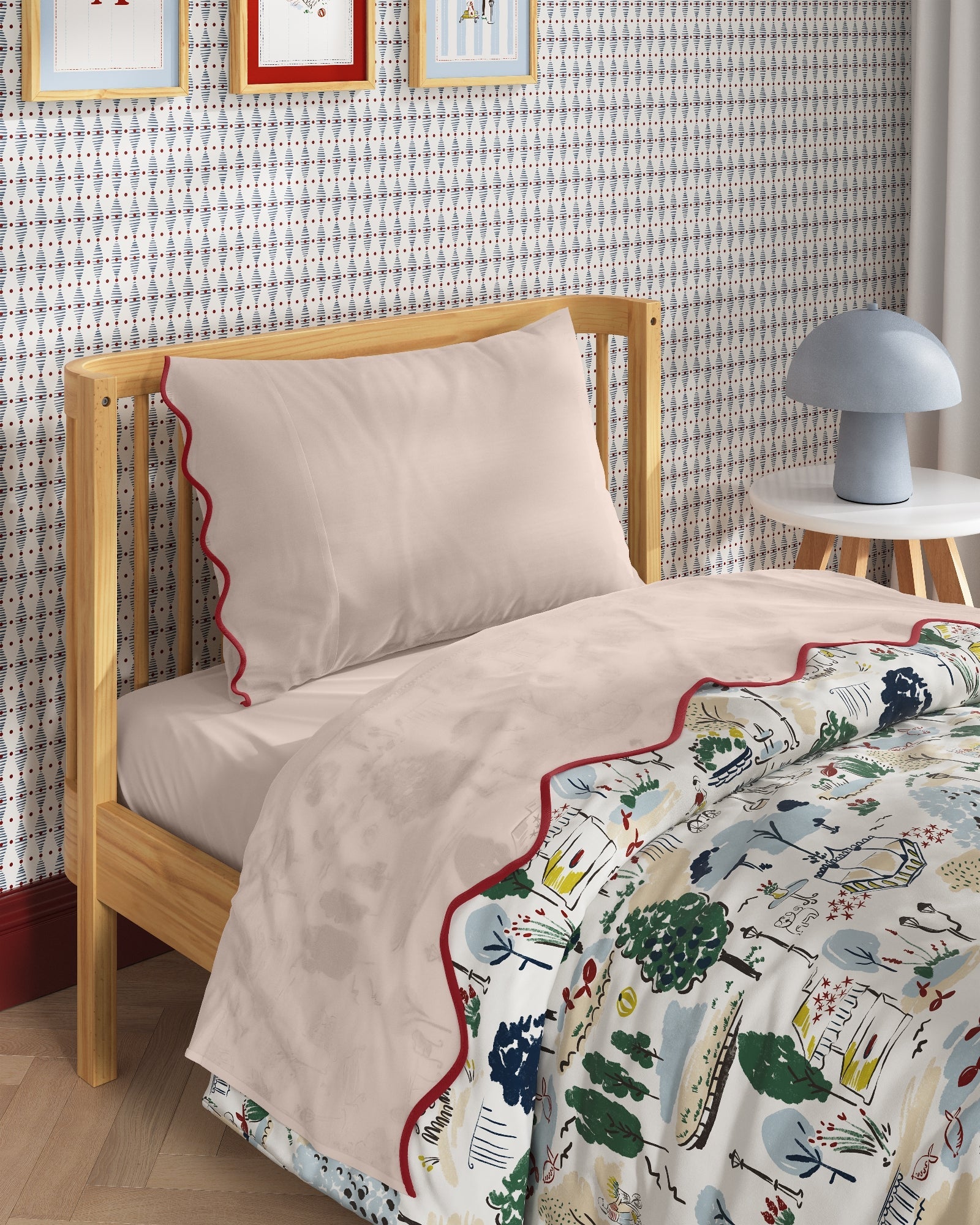 Scallop Edge Twin Sheet Set