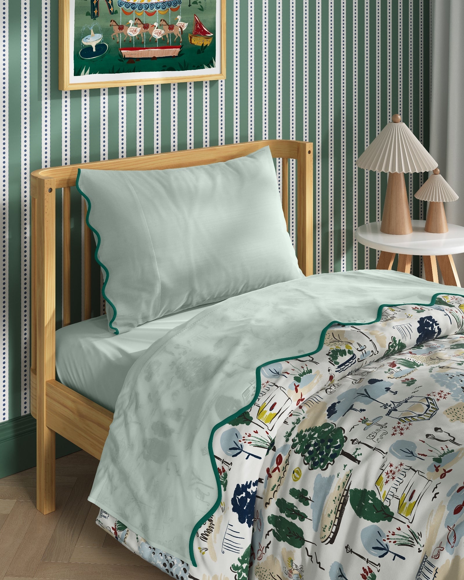 Scallop Edge Twin Sheet Set
