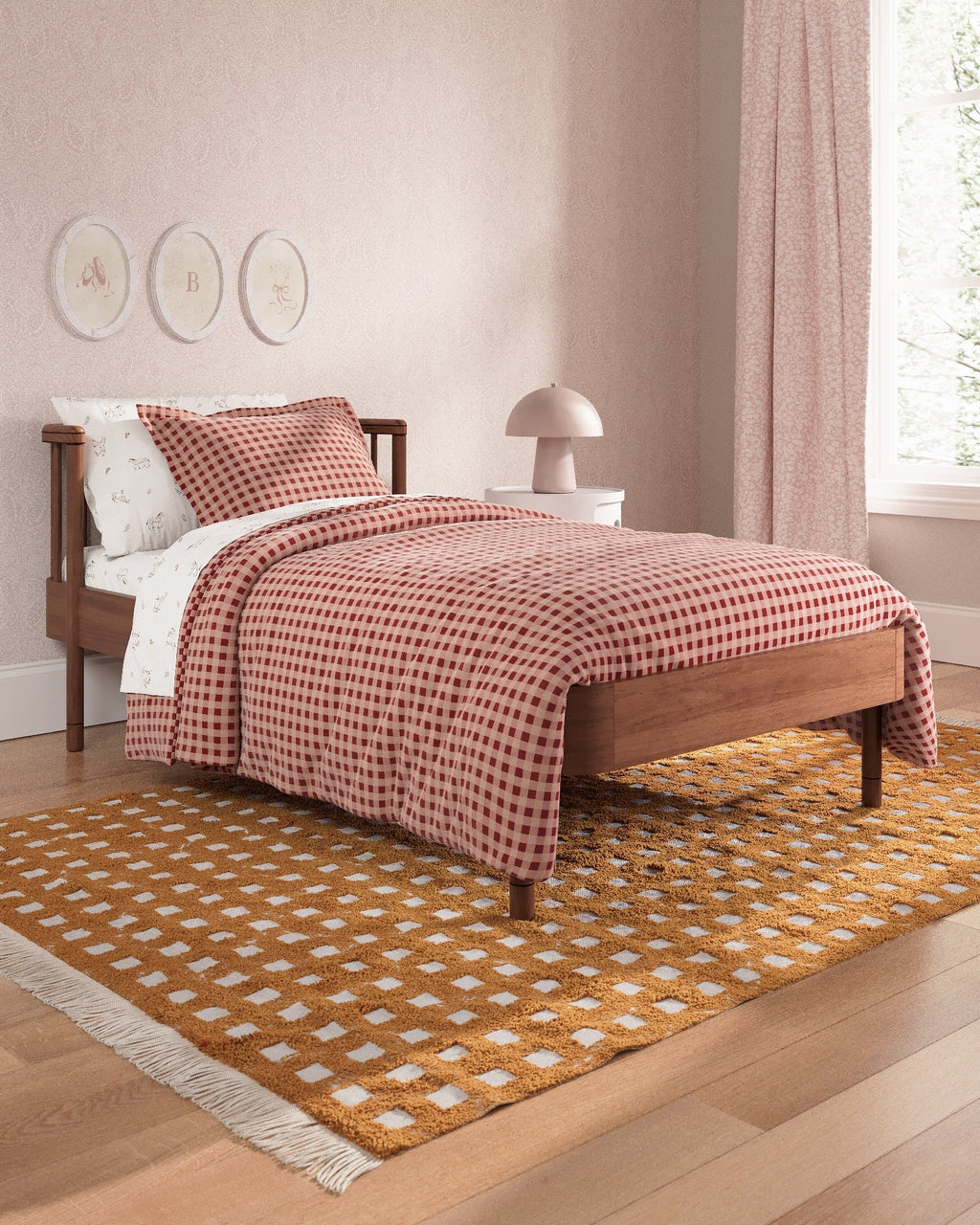 Gingham Twin Duvet Cover Set