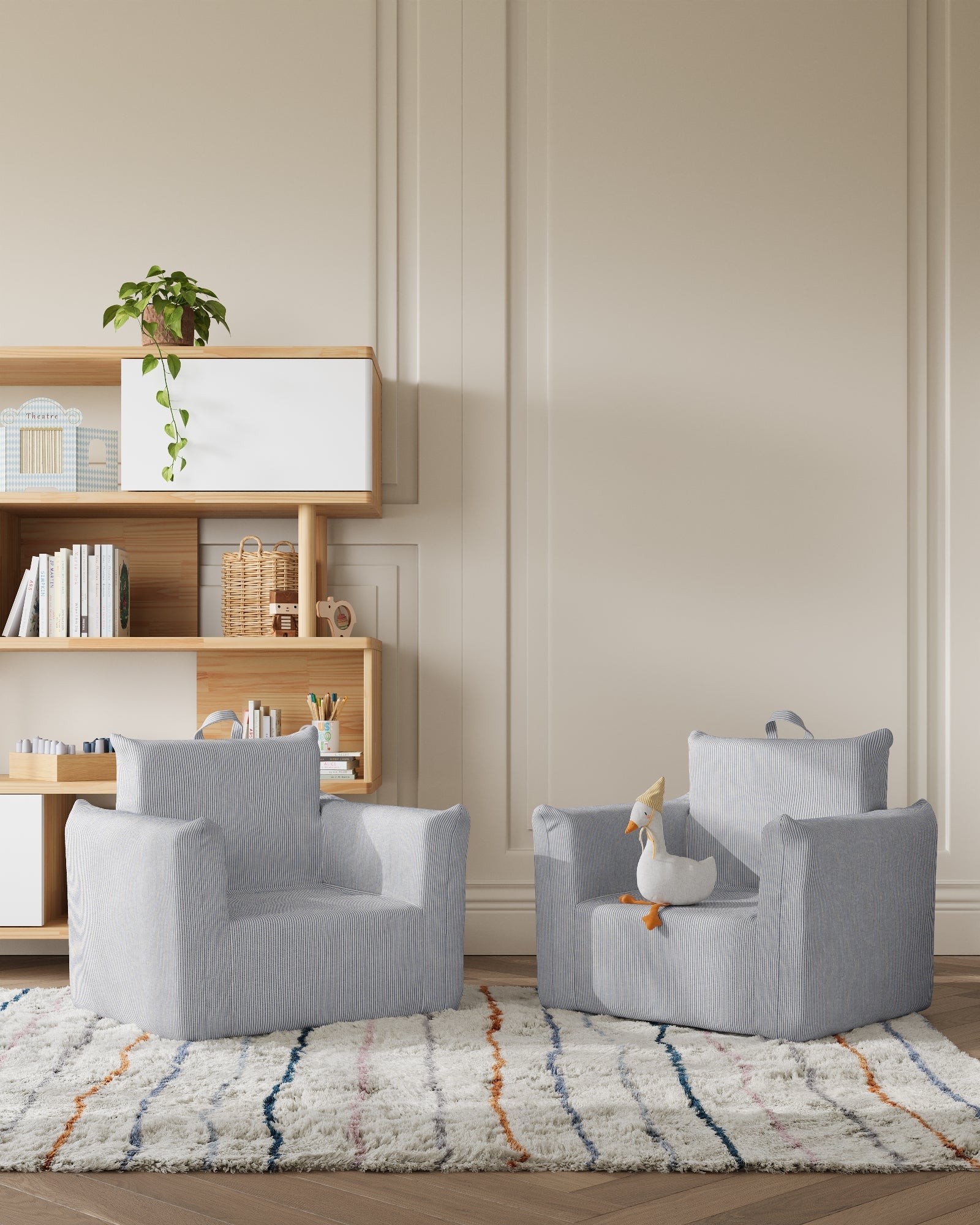 The Hug Mini Chair in Yarn-Dyed Fabric